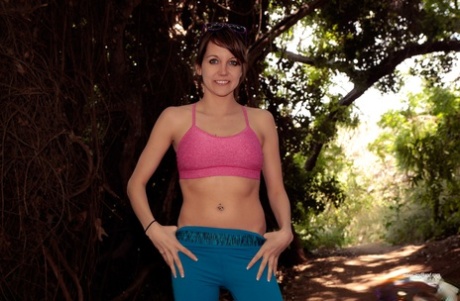 Young Girl Andi Land Exposes Herself During A Hiking Expedition