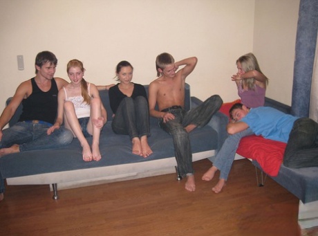 A Group Of Teen Couples Swap Partners During Drunk Group Sex