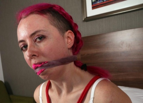 Reaction to Black Fox Bound Stuff - Gagged Redhead