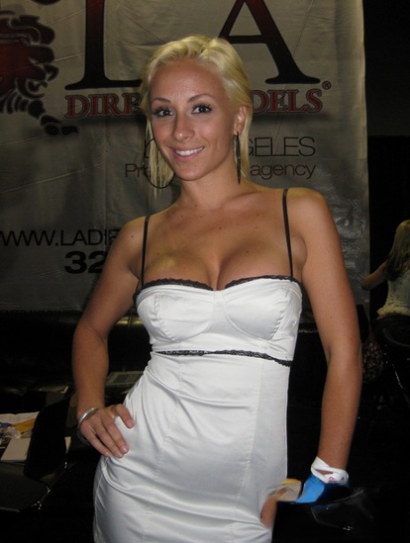 Brandy Talore is seen with a few of her girlfriends at an XXX convention.