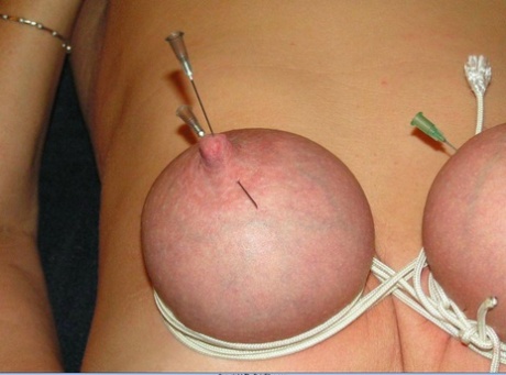 Throughout her life, the natural blonde has had her breasts and nipples pierced with needles.