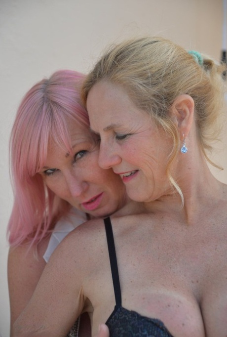 At the age of 20, Melody and her lesbian partner are seen frolicking around on the patio with wine to share.