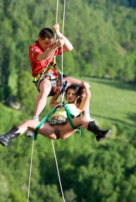 Rescued: This hot Asian mountaineer's hard-to-reach guide is a source of distress as she struggles to find her way out.