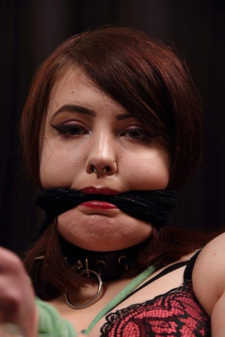 Overweight Girl Is Tied Up And Cleave Gagged In Her Pretties And Slave Collar