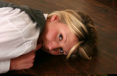 Blonde Student Bends Over A Desk For A Brutal Paddling From A Headmistress