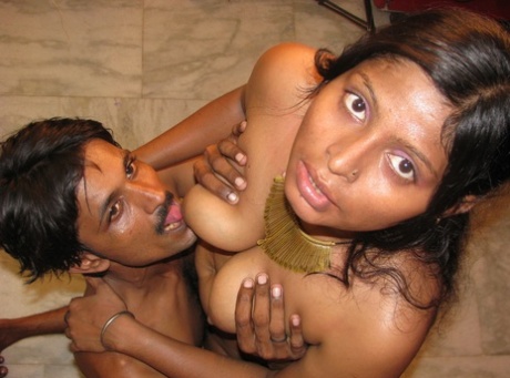Her boyfriend's partner, MILF from India, treats him with her cock in the mouth and a shaved head.