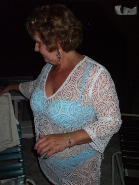 During her adulthood, Busty Bliss goes naked and then displays commendations on her breasts.