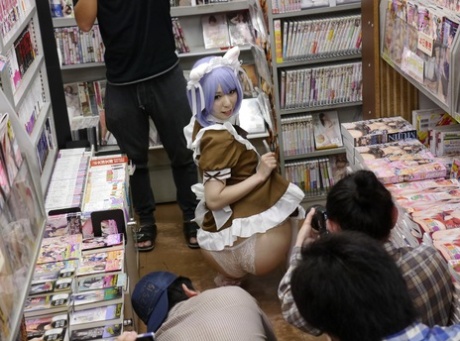 Japanese cosplayer Miku Oguri is attacked in an adult video store as a result of gangbanging.