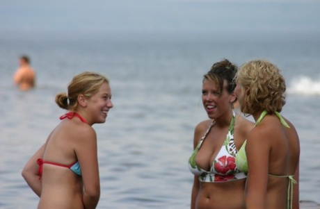 Collection Of Amateur Girls Hanging Out At The Beach In Bikinis