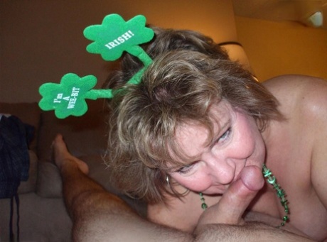 Preparation for St Paddy's day means using either Busty Bliss cups or natural tits to soften the blowjob and give the impression of being older than the man.