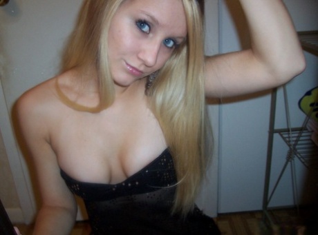 Kylie, a blonde amateur athlete in her early 20s, takes protective selfies during solo action.