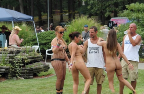 A festival attended by white male performers in the sex is also observed, with strippers posing without clothes.