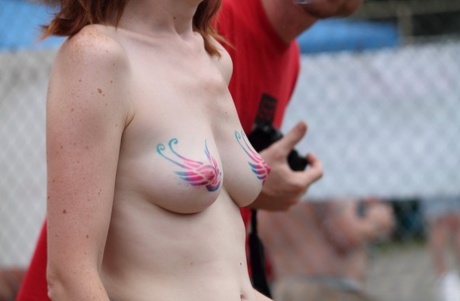 A group of amateur women exhibit their nude bodies at a clothing optional club.