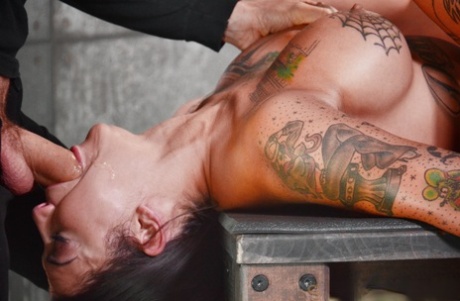 Bonnie Rotten, the ink queen, is subjected to facial ejaculation after being used as a sex slave.