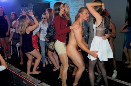 Party Girls Lose Their Collective Minds And Suck The Male Strippers Dicks