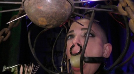 After being back in this compression cage, Slave Abigail is not happy with her new living arrangement at Master James.