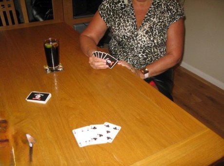 Mature Blonde BBW Chrissy Uk Loses Her Clothing While Playing Strip Poker
