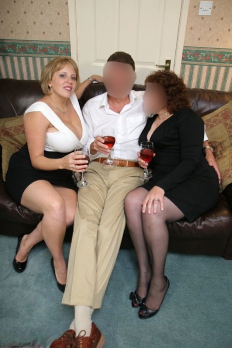 Marriage: Curvy Claire, an old busty UK girl joins married couple for three-way play.