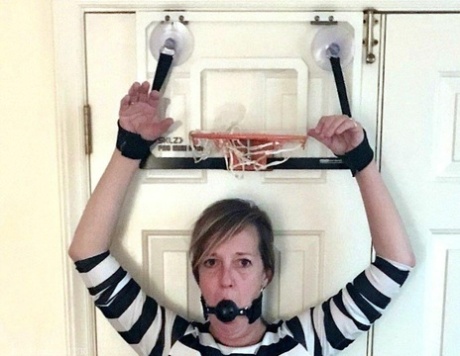Amateur Lady Meyer Is Gagged And Restrained In Various Locations At Home