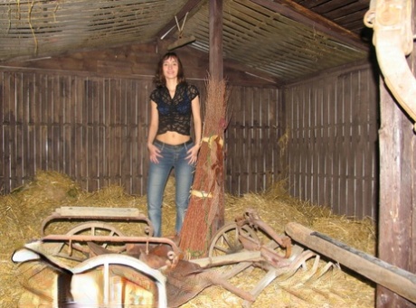 Modeling in a barn after having sexual intercourse with two boys, Mandy, an amateur girl, was present.