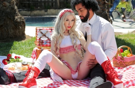 Adorable Blonde Teen Kenzie Reeves Has Sex After A Picnic On A Lawn
