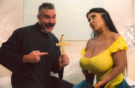 Big Titted Latina Chick Jaylene Rio Seduces A Priest During An Exorcism