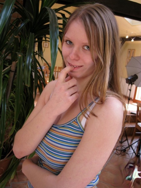 An amateur girl performs a POV and fondles her big natural tits.