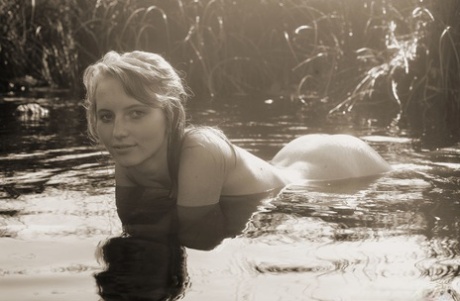Eriska A Takes A Skinny Dip In The Lake Before Putting Her Bikini Back On