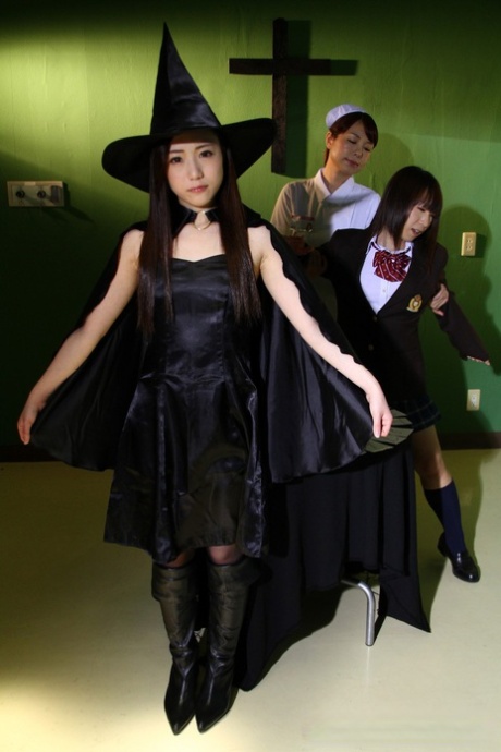 Dozens of young Japanese girls practice the dark arts by dressing up as cosplay characters.