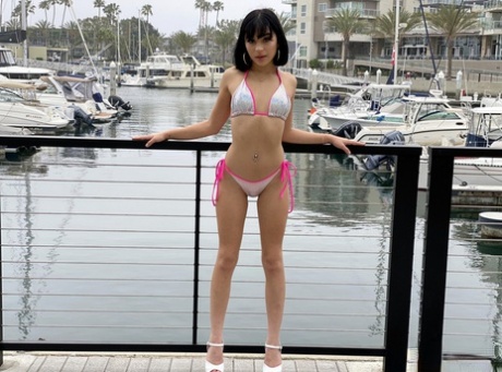 Nice Brunette Aria Valencia Models A Bikini Before An Ass Licking BJ And Sex