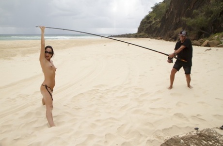 An Exhibition of Outdoors with a Solid Surface and Semi-kini styling. A Petitioner, Fitness enthusiast extraordinaire... MILFBrunettes?