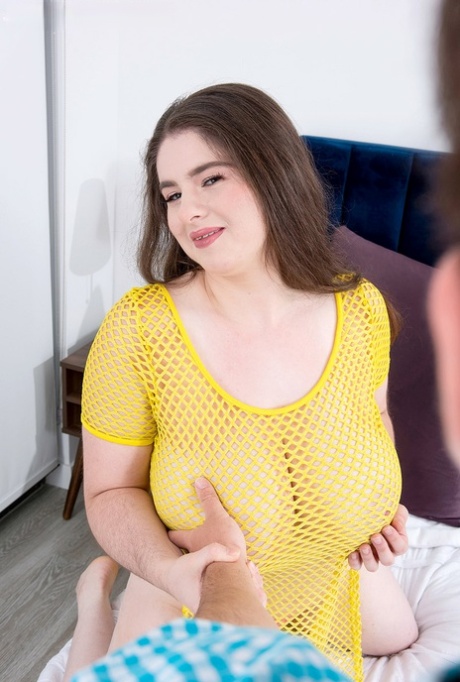 Adolescent chubby Diana Eisley reveals her sizable breasts before embarking on a cock trip.