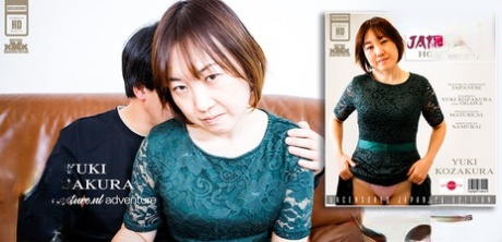 Mature Japanese Woman Yuki Kozakura Has Sex With Her Toy Boy On A Sofa