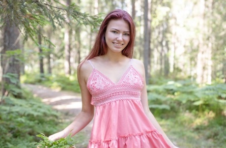 Nice Teen Nana Goes Nude In Sandals While Out In The Woods