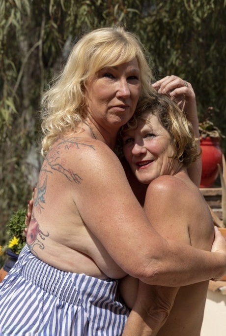 With a girlfriend, Melody, who is 25 years old and overweight, has been having lesbian sex with her at the sun-soaked patio.