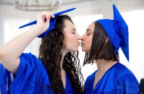 Liz Jordan & Hailey Rose Celebrate Graduating With A Hardcore Threesome