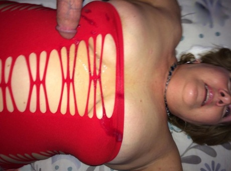 At present, Busty Bliss shows off her large breast as she ruffles an incision on the penis.