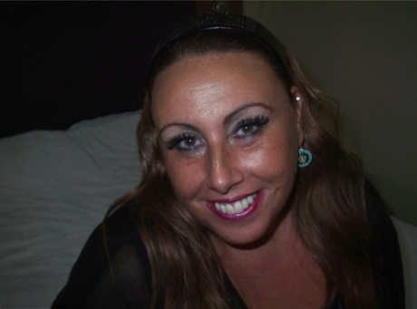 A bedroom is where amateur female performer BBW Charlie gives her partner blowjobs in POV mode.