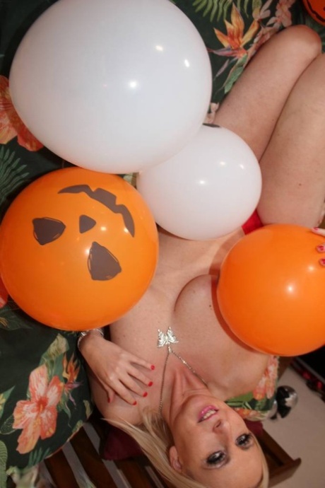 Blonde British Woman Tracey Lain Has POV Sex Amid A Bunch Of Balloons