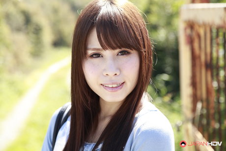 Redheaded Japanese Girl Eri Makino Has Sex Against A Rusty Gate