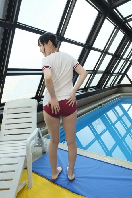 Cute Japanese Girl Machiko Ono Sports A Creampie After Poolside Sex