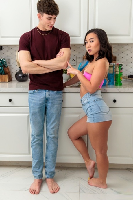 Asian Teen Kimmy Kimm Has Sex With Her Latino Stepbrother