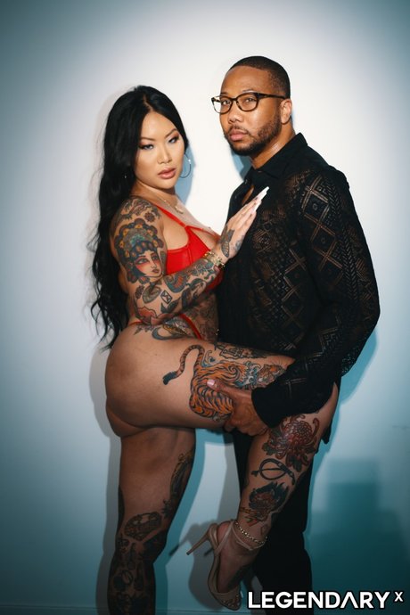 Tattooed Asian Chick Connie Perignon Has Sex With Her Black Lover