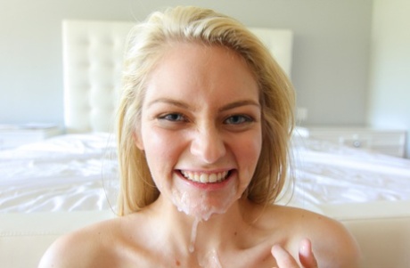 Naked Blonde Slut Sucking And Getting Pounded POV Ends With Sperm Facial