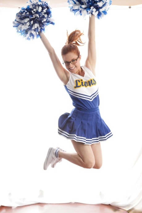 Cute Redhead Cheerleader Penny Pax In Glasses Baring Big Tits & Firm Ass