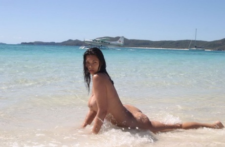 Big Breasted Tera Patrick Tanning Her Naked Hot Body On The Beach
