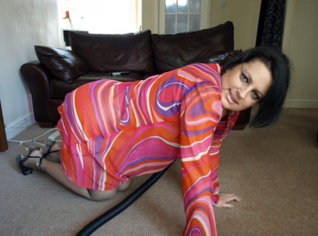 This is how my obese wife ends up, playing with the vacuum cleaner while she gets turned on.