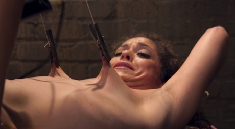 Naked girl with tiny tits Ziggy Star undergoes intense slave training