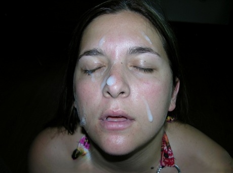 Chubby First Timer Receives A Cum Facial While Fully Clothed