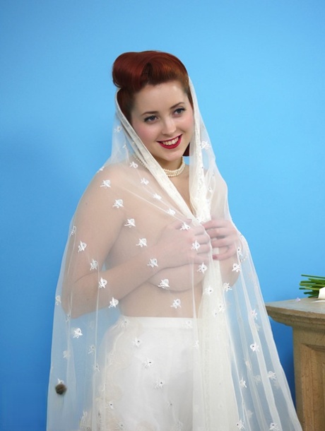 Natural Redhead Lucy V Slips Off Her Wedding Dress To Bare Big Natural Tits